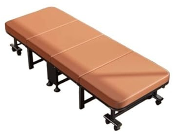 JUNCHENG1008 Camping Folding Bed with Latex Pad, Lounge Chair for Home, Hospital Care, Single Bed, Office, Lunch Break, Folding Bed, Outdoor (Black, Large)