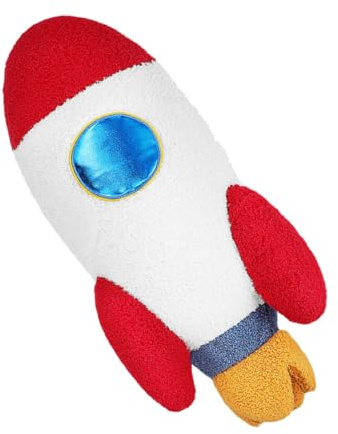 VALICLUD Rocket Shaped Pillow Space Throw Pillow Plush Outer Space Rocket Toy Boys Room Boys and Girls Bedroom Nursery Cushion