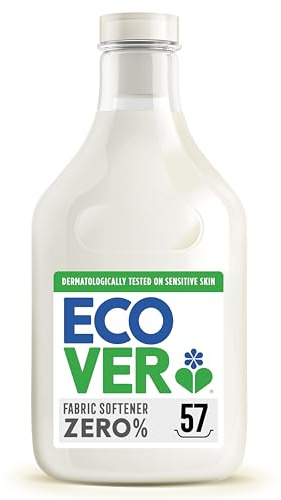 Ecover Zero Fabric Softener for Sensitive Skin, Baby Fabric Conditioner, Dermatologically Tested, 57 Washes, 1x 1.43L