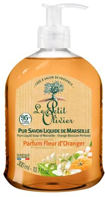 Le Petit Olivier - Pur Savon Liquide de Marseille Parfum Fleur d'Oranger - Fabriqué en France - Flacon 500 ml