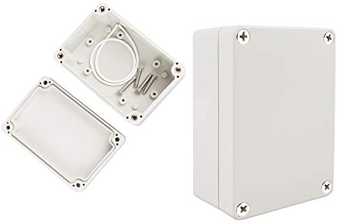 Chudian 2 Pezzi Scatola di Derivazione IP65 Scatola Elettrica 100x68x50mm da Esterno Scatola di Giunzione Impermeabile in ABS per Impianto Elettrico Interno ed Esterno (Grigio)