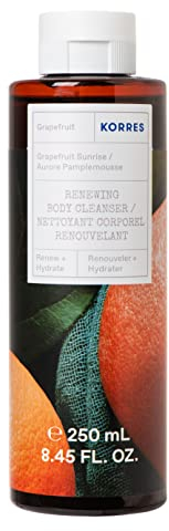 KORRES GRAPEFRUIT SUNRISE Revitalising Shower Gel with Active Aloe Vera, Dermatologically Tested, Vegan, 250 ml