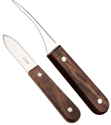 MAGICLULU 2 Stück Austernöffner Aus Edelstahl Garnelenschnur Werkzeug Schalentiere Öffner Meeresfrüchte Werkzeug Kompakt Langlebig