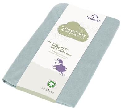 Träumeland Spannbetttuch mint nach GOTS zertifiziert, 60 x 120 cm + 70 x 140 cm