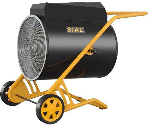 SIAL Industrial Space Heater 30000W - Electric Fan Heater - 400V - For Outdoor, Construction Sites, Workshops or Garages (5 Core Industrial Plug)