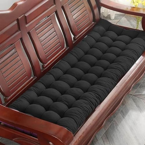 Cojín para Banco de jardín de 1/2/3 plazas, Cojines para Banco Interiores Y Exteriores , 8cm Espesor Rectangular Banco Asiento Cojín, para Tumbona, Columpio, Patio, Interiores(#3,55x110cm/21.6x43.3in)