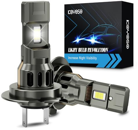 KOYOSO H7 LED Lampadine 100W 24000LM LED Luci per 12V Auto 6500K Bianco, Confezione da 2