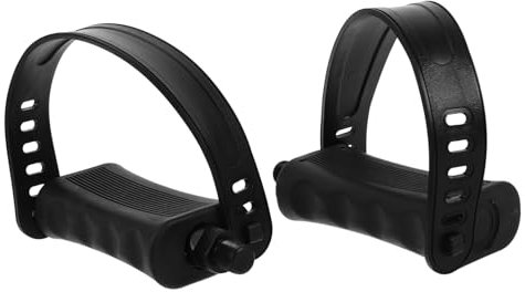 BESPORTBLE Fahrradpedale Mit Verstellbaren Riemen Für Heimtrainer Kurze Pedale Flache Oberfläche rutschfeste Pedale Ersatz Für Fahrradzubehör