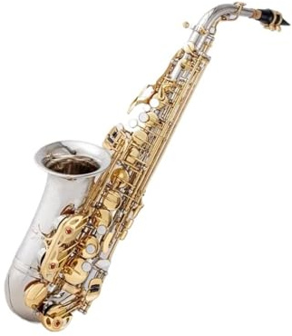 Professionell Saxofon Professionell Altsaxofon Förnicklad Med Fodral För Munstycke Och Tillbehör