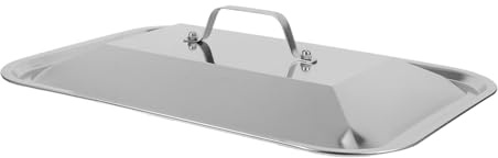 Healifty Tapa De Sartén Para Pescado De Acero Inoxidable Tapa Rectangular Para Hornear Para Bandeja De Acero Inoxidable Para Barbacoas Al Aire y Fiestas Familiares