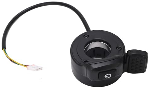 Acelerador controlado con el pulgar y interruptor de encendido, acelerador de pulgar para patinete eléctrico con franja elevada para un control preciso de la velocidad, acelerador (Izquierda)