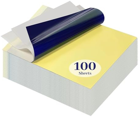 Flintronic Tattoo Transfer Paper, 100 Sheet Tattoo Stencil, 4 Layers Premium Thermal Stencil Paper, A4 Sizes Tattoo Thermal Stencil Transfer Paper for Tattoo Supplies, Tattooing Transfer Kit