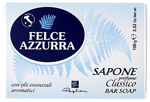 Felce Azzurra - Sapone Solido Classico Profumato 100% Naturale Ideale come Sapone Mani, Viso, Corpo, Detergente Idratante con Glicerina Vegetale, Saponetta Multiuso Nutriente, Saponette Profumate 100g