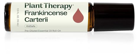 Plant Therapy Frankincense Carterii Essential Oil Pre-Diluted Roll-On 10 mL (1/3 oz), Natural Aromatherapy, Soothing Essential Oil for Meditation, Skin Irritation, and Sore Muscle Relief