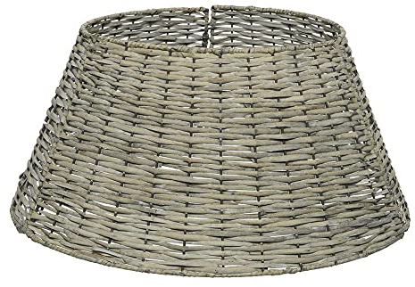 Abdeckung für Christbaumständer Weide Grau Weihnachtsbaumständerhülle Ø 57cm