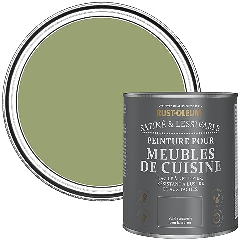 Rust-Oleum abwaschbare Küchenschrankfarbe in grün mit Seidenglanz Finish - Laubgrün 750ML