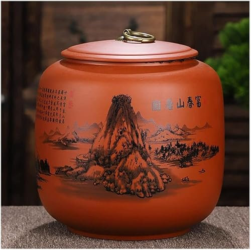 barattolo di stoccaggio in ceramica Barattolo di porcellana in ceramica, barattolo di tenuta del tè Barattolo grande in ceramica Scatola regalo cinese per spezie da cucina, tè, caffè, noci, caramell