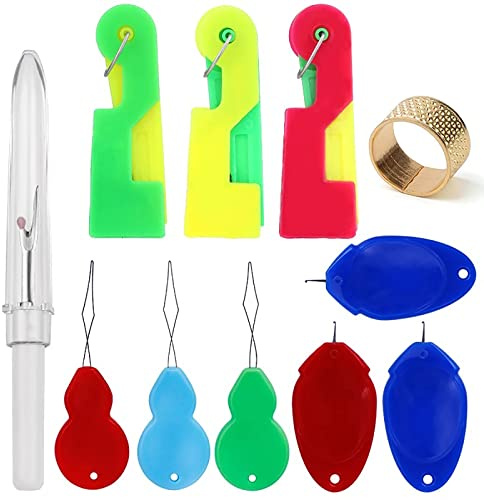 Ankexin Needle Threaders with Thimble Kit Sewing Tool Handmade Craft Set Supplies