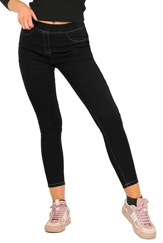 UC Ex High Street Brand Pull on Jeggings for Women UK, Ladies High Rise Stretchy Denim Ankle Grazer Jeans