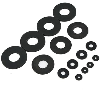 50 Piezas Arandelas de plastico, Nylon Arandela,Arandelas para Bisagras de Puertas,15 x 10.2 x 1mm x 25pcs & 15 x 10.2 x 2mm x 25pcs (Blanco)