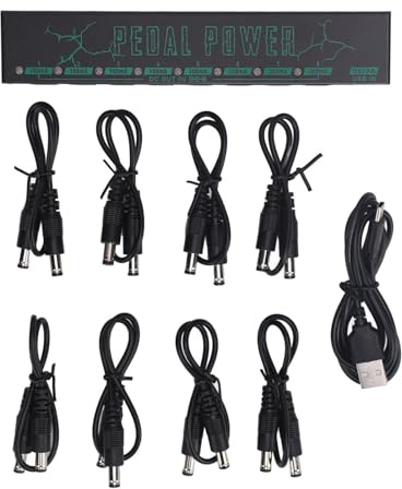 Guitar Effects Pedal Power Supply with 8 Isolated Outputs 9V Multifunctional for Effects Pedals Charging Devices