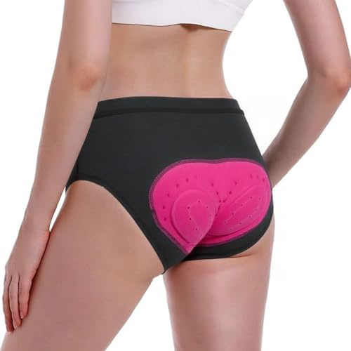 XFSRG Pantalones Cortos Ciclismo Mujer Ligero Acolchado de SiliconaBragas Elásticos Cómodo y Transpirable Pantalones Secado Rápido para Actividades Ciclistas