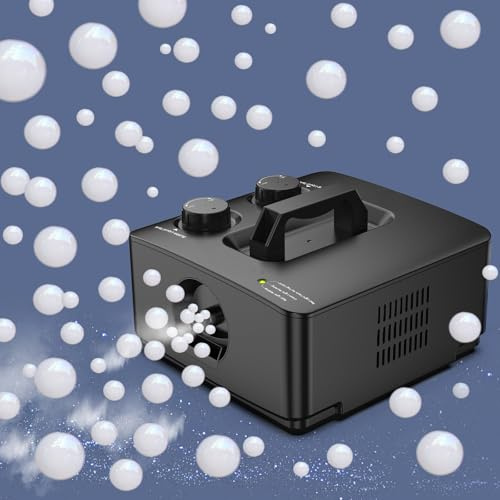 Spolehli Máquina de burbujas de humo con burbujas, 400 W, máquina automática de burbujas, burbujas/burbujas de niebla, dos modos para fiesta, escenario, boda, Halloween, Navidad