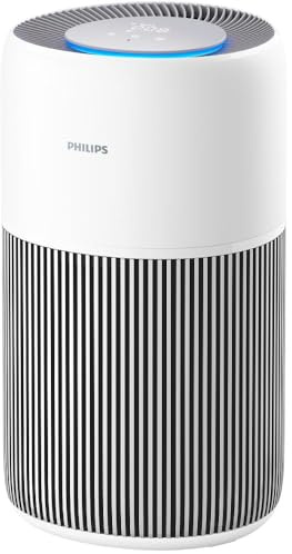 Philips Luftreiniger 2200 Series, HEPA NanoProtect + Aktivkohlefilter, CADR 400m³/h für 109m², Allergiker, Ultra-leise, Intelligenter und langlebiger Filter (AC2220/10)