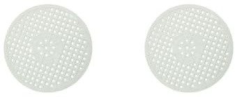 2 set diskho-matta värmebeständig diskho foder dyna för handfat kök bänkskiva glas rund vit