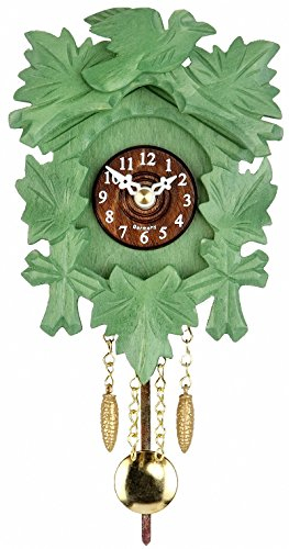 Trenkle Kuckulino Miniatyrklocka i Black Forest Quartz med Cucow Call, Grön TU 2015 PQ-grön
