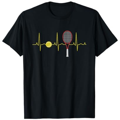 Tennis Sport - Joueur de Tennis - Battement de Coeur T-Shirt