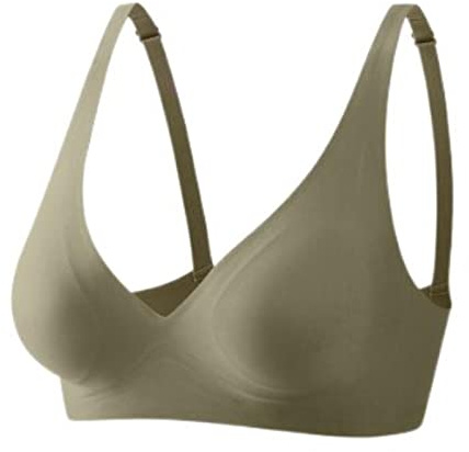 WSZJLN Reggiseno senza cuciture senza cuciture Bralette molle senza fili per le donne comodi Brasier Lingerie-verde, l