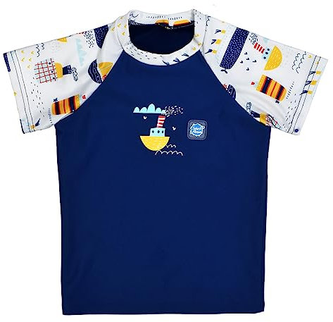 Splash About Kinder UV Sonnenschutz Rash Top, Tug Boats, 3-4 Jahre