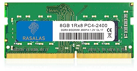 RASALAS 8 GB DDR4 2400 MHz (DDR4-2400) PC4-19200 (PC4-2400T) Non-ECC ungepuffert 1,2 V CL17 1Rx8 Single Rank 260 Pin SODIMM Laptop Arbeitsspeicher RAM Modul Upgrade…
