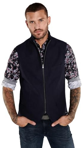 emilio adani Herren Herren Sakko-Weste mit Zipper, 36027, 36027, Saphirblau in Größe 48
