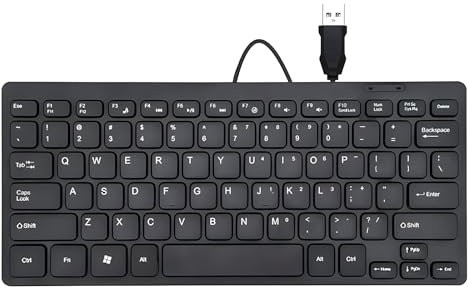 ZHSDUEWN Wired USB Mini Keyboard, Universal 78-Key Ultra-thin Keyboard, Slim Ergonomic Portable Mini Business Keyboards For Desktop Computer Laptop PC
