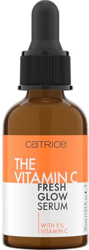 Catrice The Vitamin C Fresh Glow Serum, Gesichtsserum, Transparent, feuchtigkeitsspendend, pflegend, aufhellend, natürlich, vegan, ölfrei, ohne Parfüm, ohne Alkohol, 1er Pack (30ml)