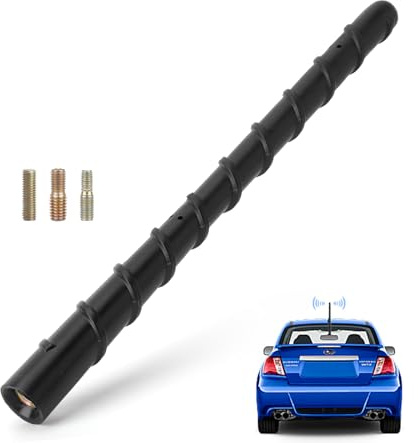 Antenna Auto 18cm Universale Corta – Ricezione FM/AM/DAB Stabile, Antenna da Tetto Radio con Adattatori M4 M5 M6 – Installazione Semplice Senza Attrezzi, Antiruggine e Resistente ai Raggi UV