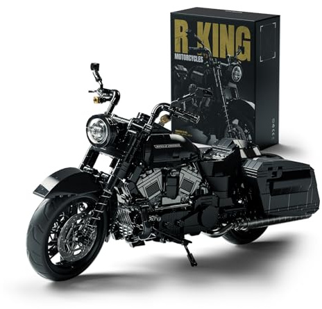 Nifeliz R-King Motorcycle Building Set for Adults, Cruiser Motorbike Model Set with Realistic Details, Muscle Bike Model for Display, Collectible Gift for Motorcycle Lovers (1,339 PCS, NF10356)