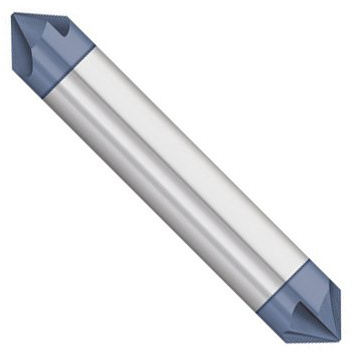 Kodiak Cutting Tools KCT254544 USA Made Double End Solid Carbide Chamfer Mill, AlTiN Coated, 90 Degree, 4 Flute, 5/16 Shank, 5/16 Diameter, 2-1/2 Overall Length