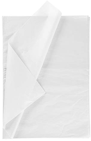 RUSPEPA Carta Velina Da Regalo - Carta Velina Bianca Per Artigianato Fai-Da-Te, Sacchetti Per Confezioni - 50 X 70 cm - 25 Fogli