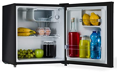 PremierTech Mini Frigo Bar, 45 Litri, Frigorifero Hotel, Ufficio, Casa, Farmacia, Risparmio Energetico, Porta Reversibile, Compatto, Libera Installazione, Termostato Regolabile, Nero, PT-F47B