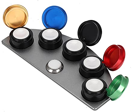 5 Piatti Porta-olio per orologio, in acciaio inox, durevole, per applicare lubrificanti per orologiai (cinque occhi olio piatto)