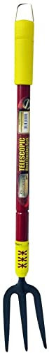 Unibos Outdoor Garden Durable Hand Held Telescopic Fork with Soft Grip Handle