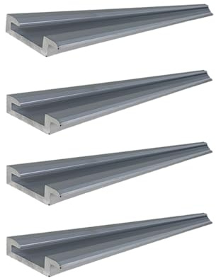 Mytee Products (4 Pack) Double L Sliding Winch Track - 6ft Aluminum - LL Track for Flatbed Trailer - Weld-On Bottom Mount for Cargo Tie Down