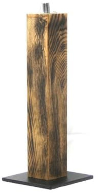 Feuersäule Gartenfackel Eichenbalken Holz Terrassenfackel Ölfackel Öllampe Gartenlicht Feuerbalken 50cm - geflammt