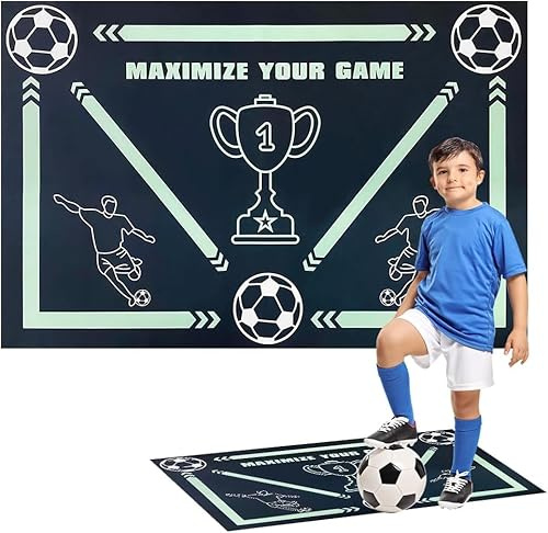 HOVCEH Football Training Mat, Football Footstep TrainingMat, Improve Football Skills Mat, Foot-ball Agility Training Equipment, for Kids/Adult
