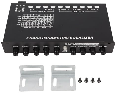 Equalizzatore Audio per Auto 5 Bande Regolabili di Srliya con Amplificatore Crossover e Sintonia Precisa