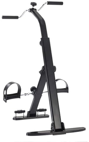 AZDEWE Klapppedal-Trainingsgerät Für Ältere Menschen, Fahrrad-Fußpedal-Trainingsgerät Unter Dem Schreibtisch, Tragbares Handfahrrad-Hausiergerät Mit Display
