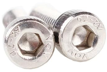 YANGC 100PCS M2 Stainless Steel Knurled Cylindrical Head Allen Screws Cap Socket Screw Bolt Column Cup Inner Hexagon Slot Bolts(16mm)